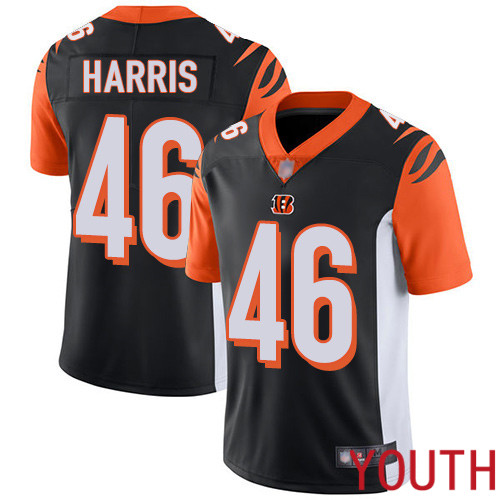Cincinnati Bengals Limited Black Youth Clark Harris Home Jersey NFL Footballl #46 Vapor Untouchable